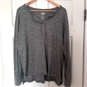 SO Soft Knit Long Sleeve Thermal Grey XXL